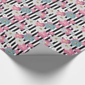 Floral, gestreept cadeaupapier (Hoek)