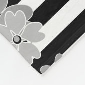 Floral, gestreept fleece deken (Hoek)