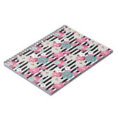 Floral, gestreept notitieboek (Linkerzijde)