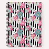 Floral, gestreept notitieboek (Voorkant)