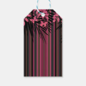 Floral, gestreept, retro cadeaulabel (Voorkant)