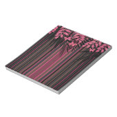 Floral, gestreept, retro notitieblok (Linkerzijde)