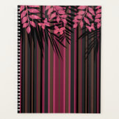 Floral, gestreept, retro planner (Voorkant)