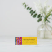 Floral Gestreepte Oproepkaarten Contactkaartje (Staand voorkant)