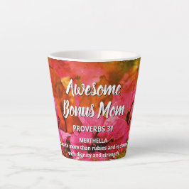 Floral GEWELDIGE BONUS MOM Proverbs 31 Latte Mok