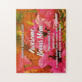 Floral GEWELDIGE BONUS MOM Proverbs 31 Legpuzzel (Verticaal)