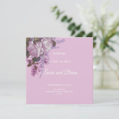 Floral, gewoon huwelijksaankondiging (Staand voorkant)