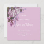 Floral, gewoon huwelijksaankondiging (Voorkant)