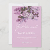 Floral, gewoon huwelijksaankondiging kaart (Voorkant)