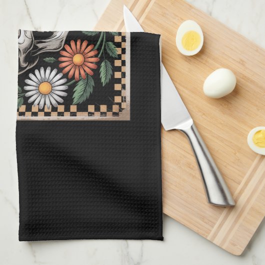 Floral Ghost Fall Boho Halloween 2 Theedoek (Quarter Fold)