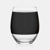 Floral Ghost Fall Boho Halloween Wijnglas Zonder Voet (Rechts)