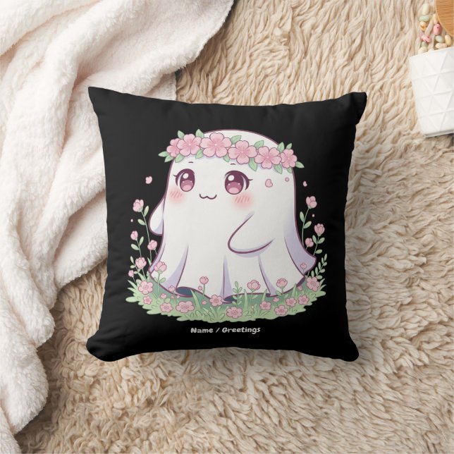 Floral Ghost Halloween kostuum voor meisjes vrouwe Kussen (Deken)