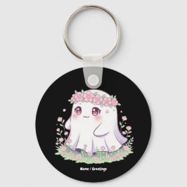 Floral Ghost Halloween kostuum voor meisjes vrouwe Sleutelhanger