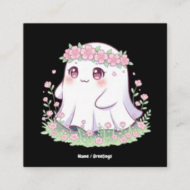 Floral Ghost Halloween kostuum voor meisjes vrouwe Vierkante Visitekaartje