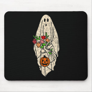Floral Ghost Schattige Halloween Kostuum Grappig G Muismat