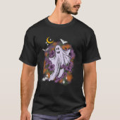  Floral Ghost Schattige Halloween Vrouwen Kinder M T-shirt (Voorkant)