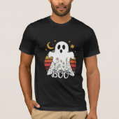Floral Ghost with Crescent Moon beroemd gemaakt do T-shirt (Voorkant)