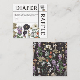 Floral Ghosts Halloween Baby shower Luier Raffle Informatiekaartje