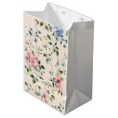 Floral Gift Bag - Blossom Bright! Medium Cadeauzakje (Voorkant Gekanteld)