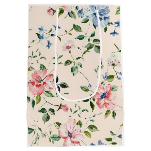 Floral Gift Bag - Blossom Bright! Medium Cadeauzakje (Achterkant)