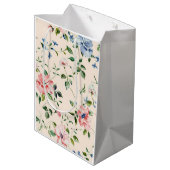 Floral Gift Bag - Blossom Bright! Medium Cadeauzakje (Achterkant Gekanteld)