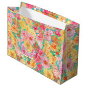 Floral Gift Bag Groot Cadeauzakje (Voorkant Gekanteld)