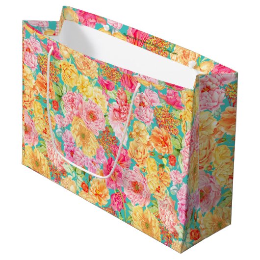 Floral Gift Bag Groot Cadeauzakje (Voorkant Gekanteld)