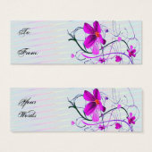 Floral Gift Label Mini Visitekaartjes (Voorkant /achterkant)