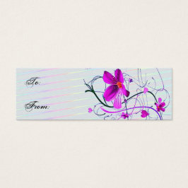 Floral Gift Label Mini Visitekaartjes