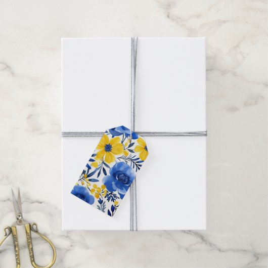 "Floral Gift Labels" Cadeaulabel (Met Touw)