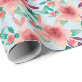 Floral Gift Wrap Papier voor Baby shower Gift (Rol Hoek)