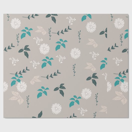 Floral Gift wrapping Paper Cadeaupapier (Vlak)