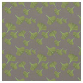 Floral Gingko Leaf Gray Pattern Stof (Close Up)
