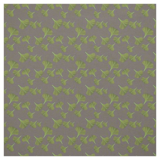 Floral Gingko Leaf Gray Pattern Stof (Swatch)
