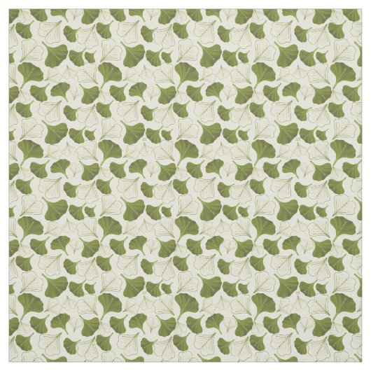 Floral Gingko Leaf Pattern Stof (Swatch)