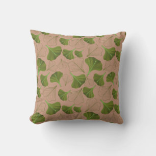 Floral Ginkgo Leaf Pastel Pattern Kussen