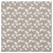Floral Ginkgo Leaf Taupe Patterned Stof (Swatch)