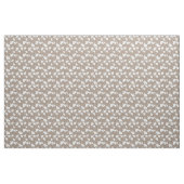 Floral Ginkgo Leaf Taupe Patterned Stof (Fat Quarter)