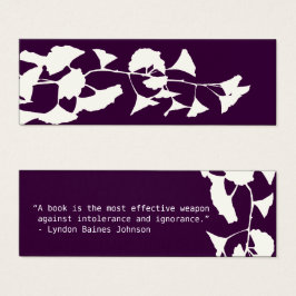 Floral Ginkgo Tree Branch Leaves Mini Visitekaartjes