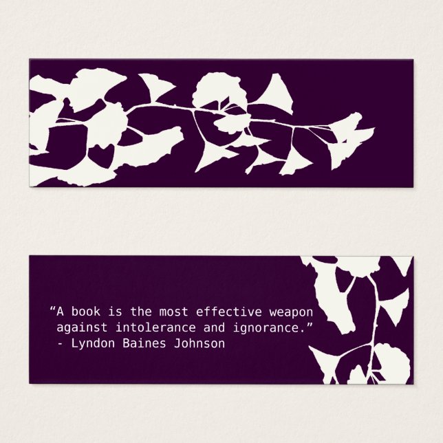 Floral Ginkgo Tree Branch Leaves Mini Visitekaartjes (Voorkant /achterkant)