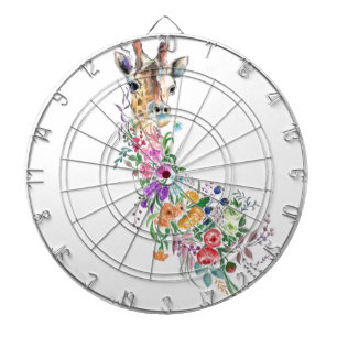 Floral Giraffe Dart Board Dartbord