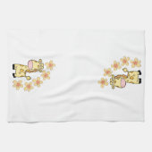 Floral Giraffe Kitchen Hand Towel Theedoek (Horizontaal)