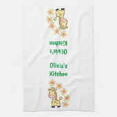 Floral Giraffe Kitchen Hand Towel Theedoek (Verticaal)