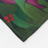 Floral Giraffe Portrait-9319 Fleece Deken (Hoek)