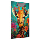 Floral Giraffe Portrait-9319 Klembord (Rechts)