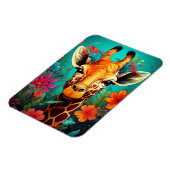 Floral Giraffe Portrait-9319 Magneet (Linkerzijde)