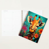 Floral Giraffe Portrait-9319 Planner (Display)