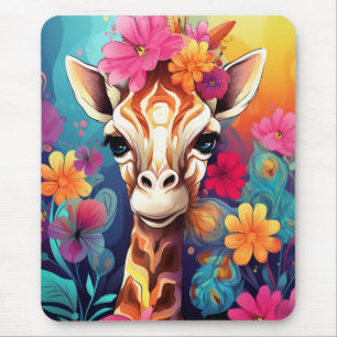 Floral Giraffe Portrait-9321 Muismat