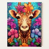 Floral Giraffe Portrait-9322 Planner (Achterkant)