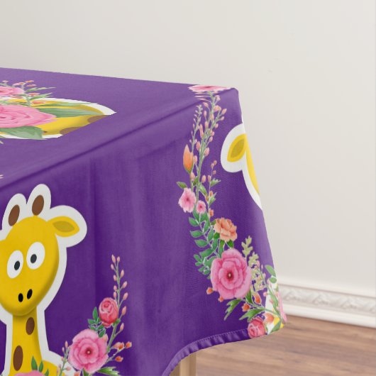 Floral Giraffe Roses Tablecloth Tafelkleed (Voorbeeld)